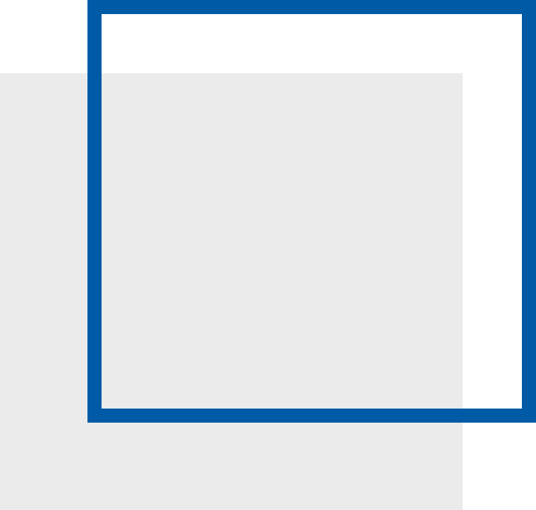 Blue frame on white background, abstract design.