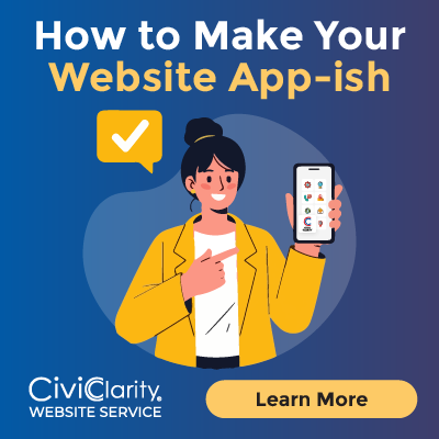 Person promoting website app enhancement services.