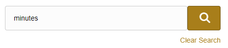 Search box labeled 'minutes' with clear button.