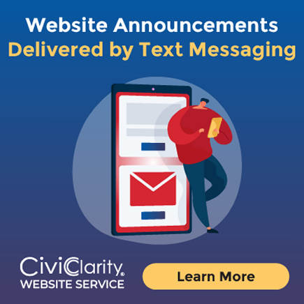 Text messaging for website announcements